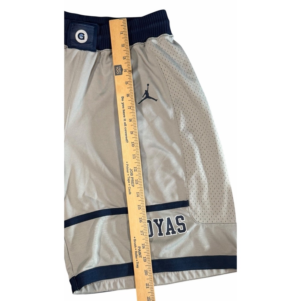 Nike Air Jordan Georgetown Hoyas Basketball Shorts Mens S Gray Navy Team Issued - Picture 7 of 13